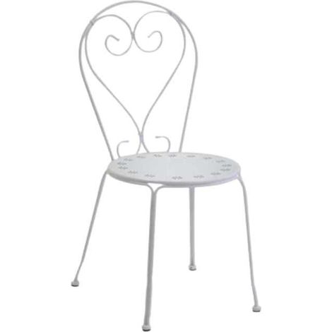 Sedia metallo new old bianco crema cm41x48h90 (1/2)