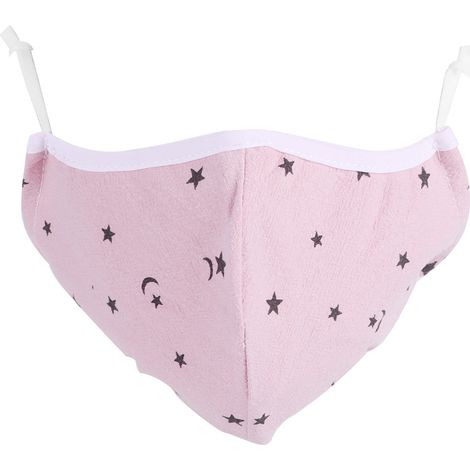 4-teiliges Set waschbarer, staubdichter und atmungsaktiver Gesichtsmasken für Erwachsene, Rosa (1/5)