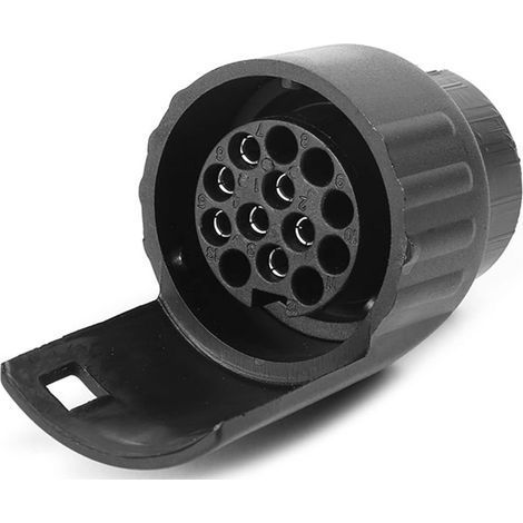 1 Adaptateur Remorque 7 Vers 13 Broches, Connecteur 12v En Laiton, Pour Caravane Porte-vélo Voiture (1/5)