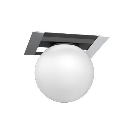Plafonnier Satelit Luminex noir/chrome boule blanche E27