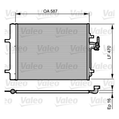 Condenseur, climatisation Valeo 814184 FORD 1405365 1437112 1677879 1710241