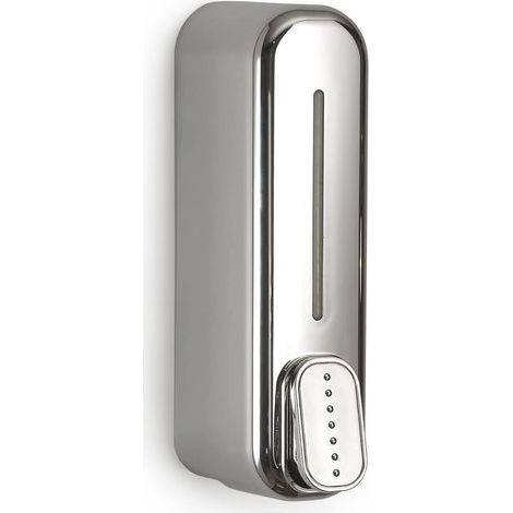 Soap and hand sanitizer dispenser, 350 ml, chrome finish, dimensions 22 x 6.3 x 9 cm, weight 0.205 kg (1/5)