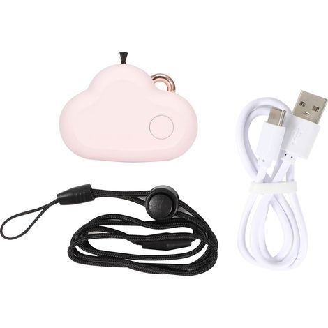 Tragbarer Negativ-Ionen-Luftreiniger, rosa Wolkenform, USB-aufladbar, leise (18 dB), 32 Stunden Akkulaufzeit (1/5)