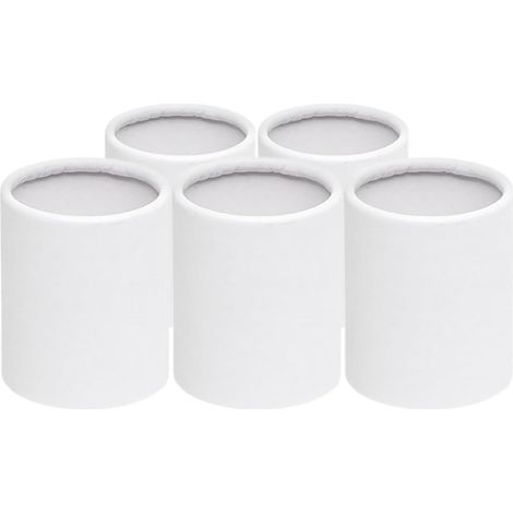Round Flower Boxes 5 Pieces White Paper Unique Design and