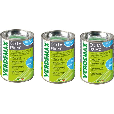 Multipack da 3 barattoli di colla per teli pvc per piscine laghetti e fondali 0,90 kg ciascuno (1/3)