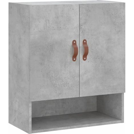 Armadio da parete sospeso moderno portaoggetti 60 x 31 x 70 cm in legno ingegnerizzato grigio cemento 020048752