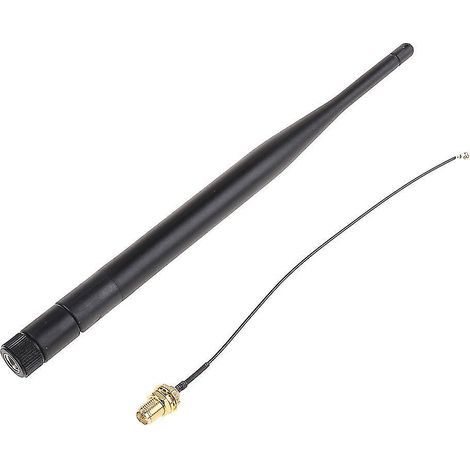 RP-SMA-Stecker, 868 MHz, 5 dBi WLAN-Antenne für Router + 15 cm RP-SMA-Buchse auf I (1/4)