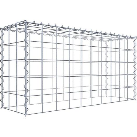 Gabiondeco - Gabion - Element de prolongation en hauteur 100 cm x 50 cm x 30 cm (L x H x P). maille 10 x 10 cm. Spirale. Attention : il manque une grille - Made in Ge... (1/5)
