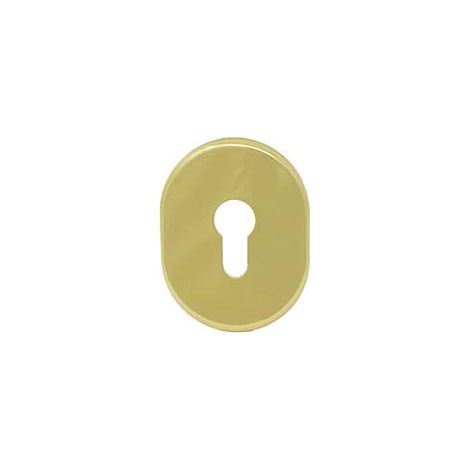 BOCCHETTA OVALE IN OTTONE LUCIDO PER CILINDRI SAGOMATI 316L/SV- - mm.64x84h spessore mm.6 - 5 pezzi CIPIERRE