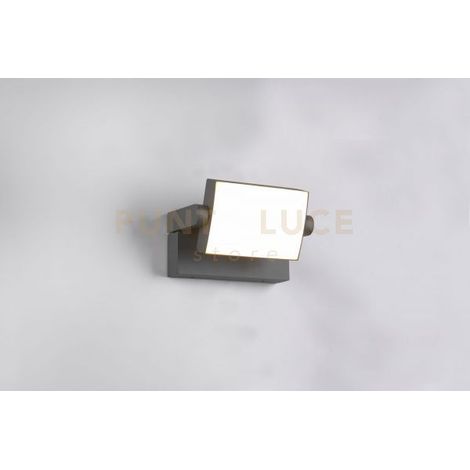 KANSAS APPLIQUE DA ESTERNO LED  10W 1000lm, 3000K ORIENTABILE FUSIONE DI ALLUMINIO ANTRACITE IP54 L.20CM