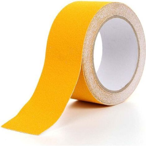 Pair Jaune 5cm 5m, bande antidérapante adhésive pour escalier, friction, abrasif de sécurité, éch, intérieur, extérieur, traction élevée