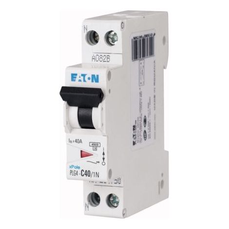 Disjoncteur Eaton Eaton Moeller 1P+N, 40A, montage rail DIN ( Prix pour 1 )
