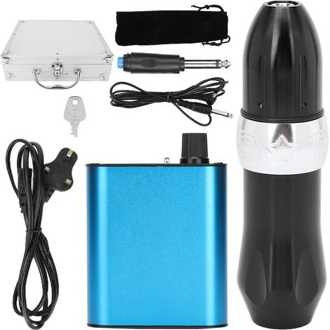 Kit de tatouage complet : machine professionnelle à stylo liner & shader, bloc d’alimentation 90‑265V prise UK, ensemble pour tatoueur. (1/5)