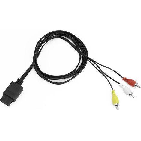 Câble vidéo audio stéréo AV RCA, compatible avec consoles N64, SNES et GameCube (1/4)