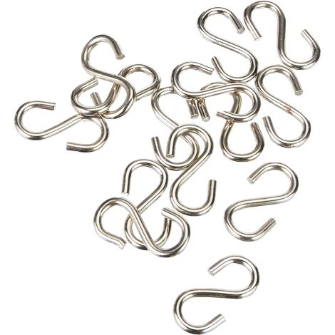 Lot de 100 - Esse Égale - Acier Zingué - Suspension Robuste - Fixation Rapide - Bricolage et Chantier - Argenté - Diamètre 3 mm x Ouverture 6 mm