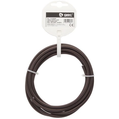 Cable textil 2,5M (2x0.75mm) Gris