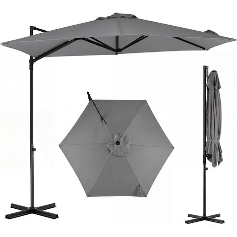 COSTWAY Ombrellone da Giardino 290 cm, Girevole a 360° (1/5)
