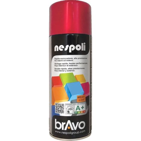 Peinture Aérosol BRAVO NESPOLI - Rouge rubis (180008) 0,4 L