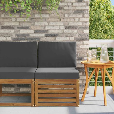 Outdoor Mittelsofa Massivholz Akazie Natur (1/5)