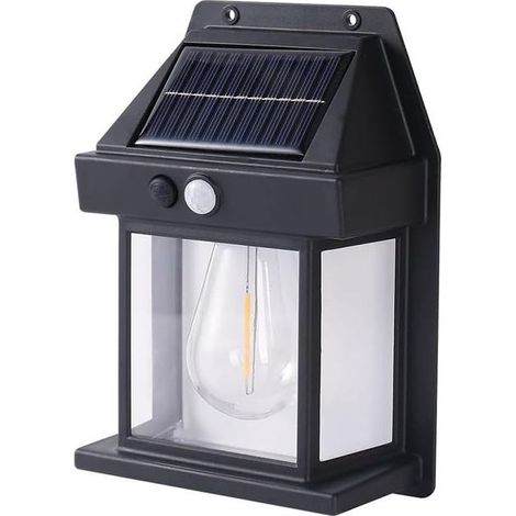 Applique murale solaire avec détecteur de mouvement – 3 modes, IP65 (lot de 1) (1/5)