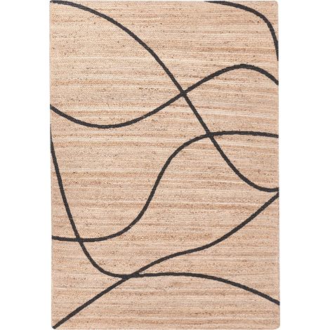 Teppich GHOTA Beige 160 x 230 cm Jute