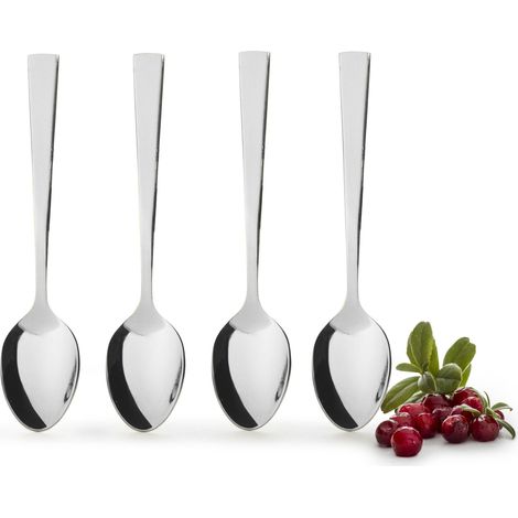 Cucharas Sagaform, 4 unidades, acero inoxidable, 13 cm, plata