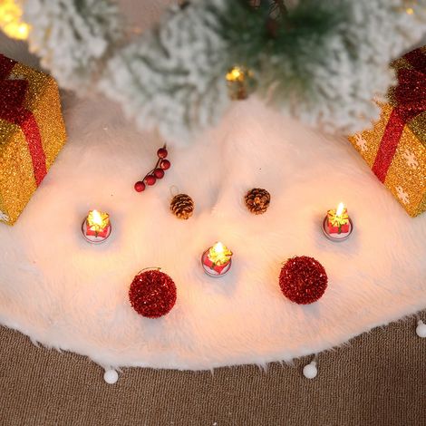 Tapis de sapin de Noël, décoration de sapin de Noël en peluche, Noël (1/4)