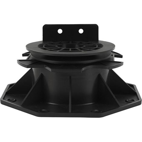 Jiubiaz Lot de 50 plots de terrasse réglables 75-145 mm pour lambourdes, PP noir (1/5)