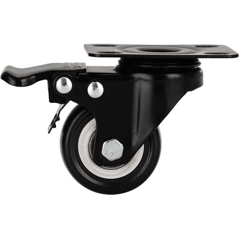 4 Pièces Roulettes pour Meubles 40mm - Charge Lourde Jusqu'à 200KG avec 4 Frein - Pivotantes avec Vis et Rondelles pour Transport, Table, Armoire