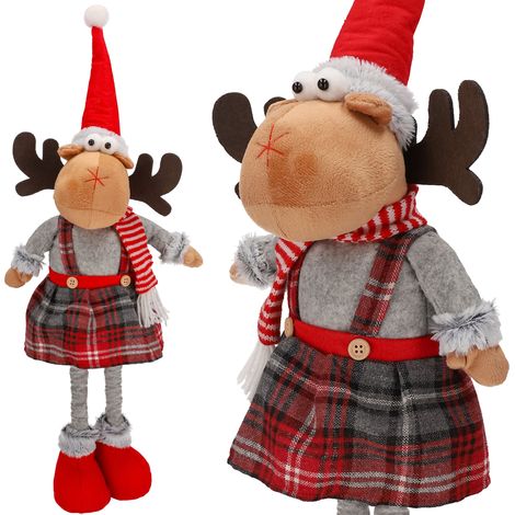 Grande renna di Natale Decorazione natalizia Alce gnomo inverno JUMIhome (1/5)