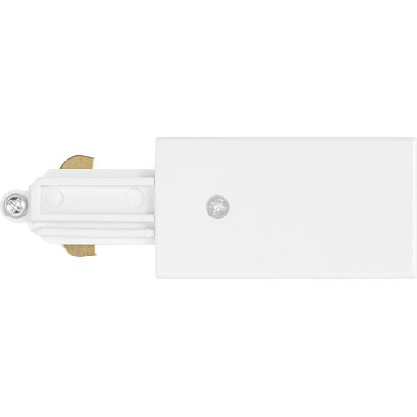 LEDVANCE TRACKLIGHT Hauptstromleitender Verbinder, weiß, leitet den Strom aus dem Stromauslass in das Schienensystem, modernes, loftartiges Design (1/3)