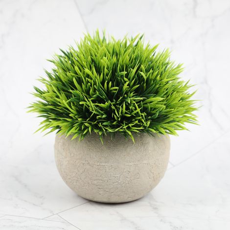 Decoración decorativa para sala de estar, balcón, dormitorio, baño, mesa, planta artificial, 2 piezas, 13 x 10 x 13 cm (1/5)