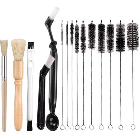 15-teiliges Kaffeemaschinen-Reinigungsbürstenset – Spezielle Barista-Bürsten für Espressomaschinen. Dieses Reinigungsset enthält eine Vielzahl von Bürsten.