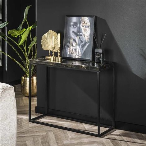 Industrial Side Table Noir Black and Gold (1/4)