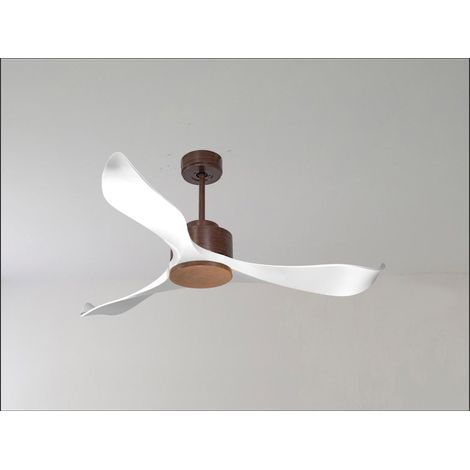 Bolt, Ventilateur déstratificateur d'air, pales laquées blanches 132Cm, moteur chrom, 100 % efficace hiver/été avec lampe. (1/5)