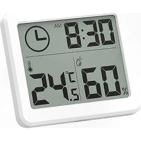 Präzises digitales Hygrometer mit Innenthermometer, Temperatur- und Feuchtigkeitsmesser für Zuhause, Büro und Arbeitsplatz, zuverlässiger Sensor, gut lesbares Display (1/2)