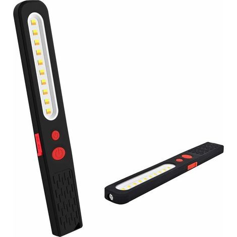 Lampe de Travail LED Rechargeable, Lumière combinée Double Couleur Lampe d'inspection 2 en 1 et 3 W COB LED Torche Lampe avec Double Magnétique pour Auto Garage Atelier Camping Bricolage etc (1/4)