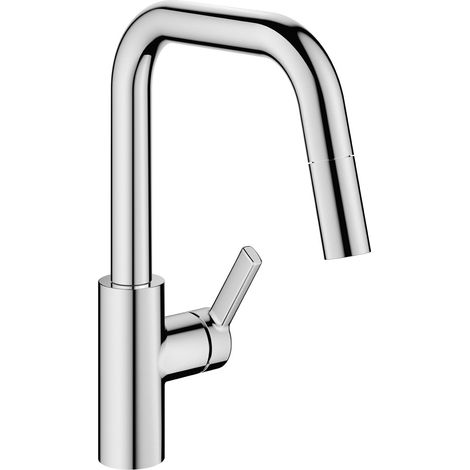 KWC Küchenarmatur Luna E7 mit ausziehbarem Auslauf chrom, Hochdruck (1/4)