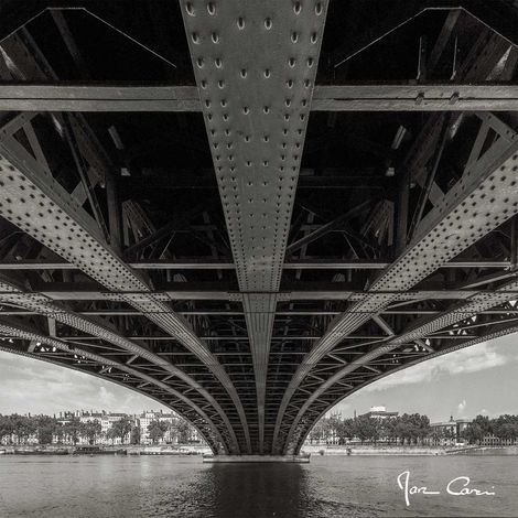 Tableau sur toile pont de l'université 45x45 cm - Impression sur Toile Murale Décorative - Image imprimée en HD sur Toile - Toile sur Châssis en Bois FSC - Fabriqué en France (1/4)