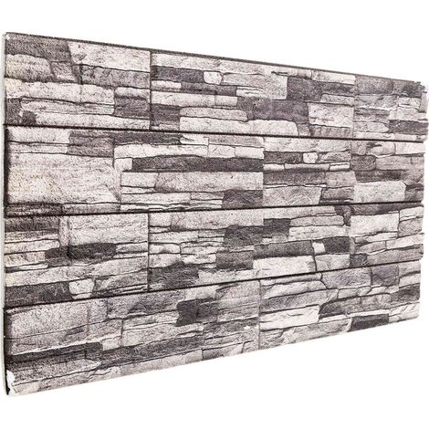 Wandpaneele 10 pcs Dunkelgrau und Hellgrau 100 x 50 cm