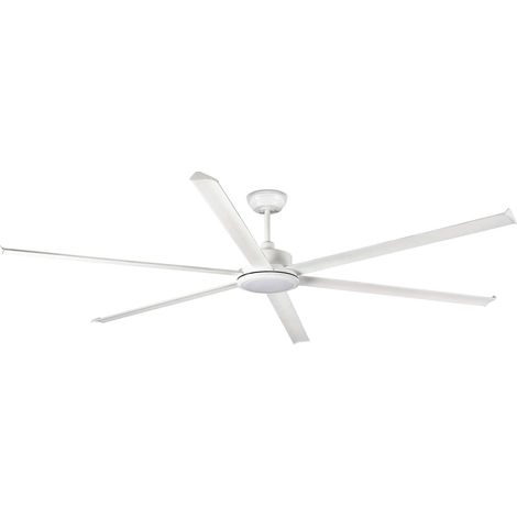Faro Rotterdam Ventilateur de plafond XXL 6 pales blanc mat avec éclairage 3000 K