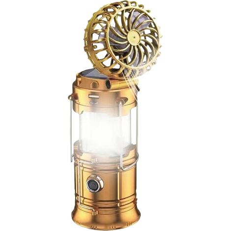 Solar-Campingventilator mit Licht, Outdoor-Zeltventilator, Outdoor-Ausrüstung für Picknick, Wandern und Angeln