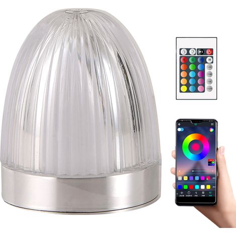 Veilleuse LED RGB sans fil avec commande vocale et appli, 16 M couleurs, minuterie, scènes, synchro musique, groupe (RGB) (1/5)