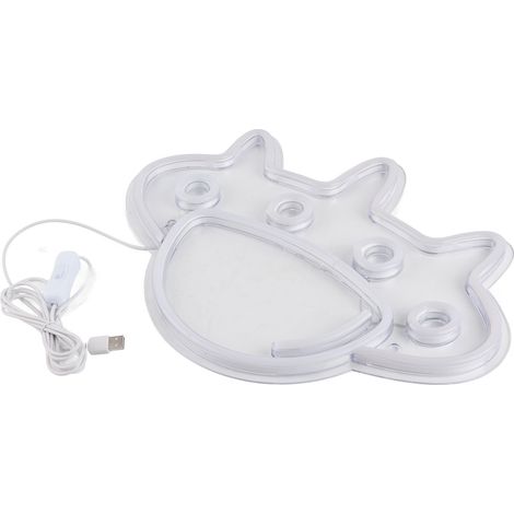Enseigne lumineuse néon vaisseau spatial en PVC, haute luminosité uniforme, LED USB, pour bar maison, décoration lumineuse. (1/5)