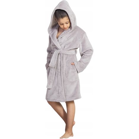 Bata de baño infantil suave Vienetta con capucha 7/8 122 (1/4)
