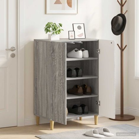 vidaXL Shoe Cabinet DELFT 59.5 x 39.5 x 90 cm Engineered Wood (1/5)