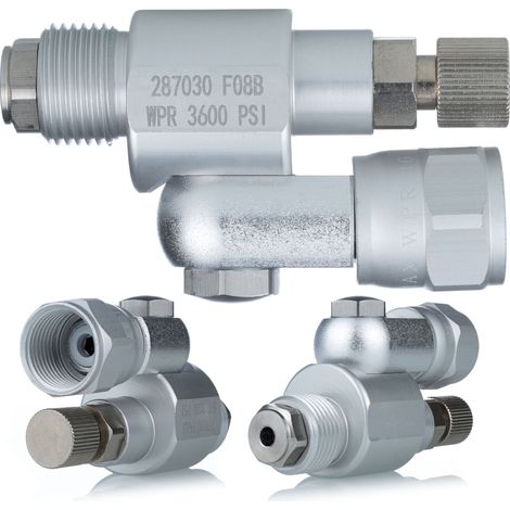 Rosfix CleanShot Ventil – Rückschlagventil für Farbspritzgerät  7/8" Gewinde, 248 bar  180° drehbar, tropffrei  Kompatibel mit Verlängerungen  Lackierzubehör