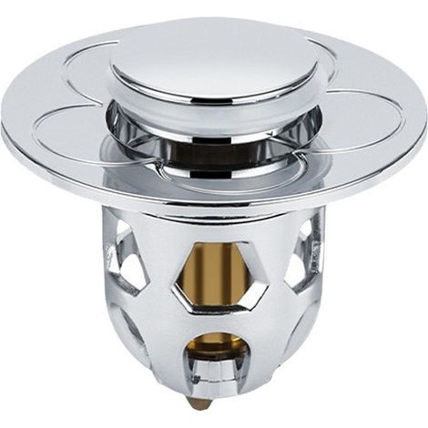 Bouchon de vidange universel 34-40 mm avec filtre anti-obstruction et crépine. Bouchon de baignoire pour évier de cuisine et bonde avec filtre à cheveux. (1/5)
