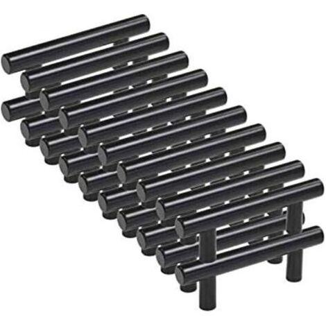 20pcs Poignee Meuble noir Poignée de Meuble Cuisine noir T Poignées Placard Tiroir Noirdyk-alovez