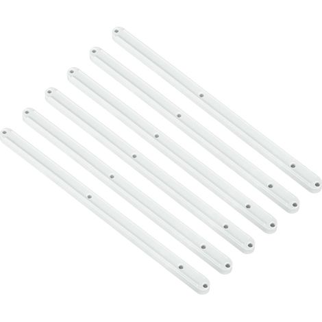 Glissières de Tiroir, 6 Pièces 300mm - Glissières de Tiroir en Plastique, Rails de Guidage Rainurés Montés sur le Côté pour Tiroirs de Meubles de Chevet Armoires Commodes (Blanc) (1/5)